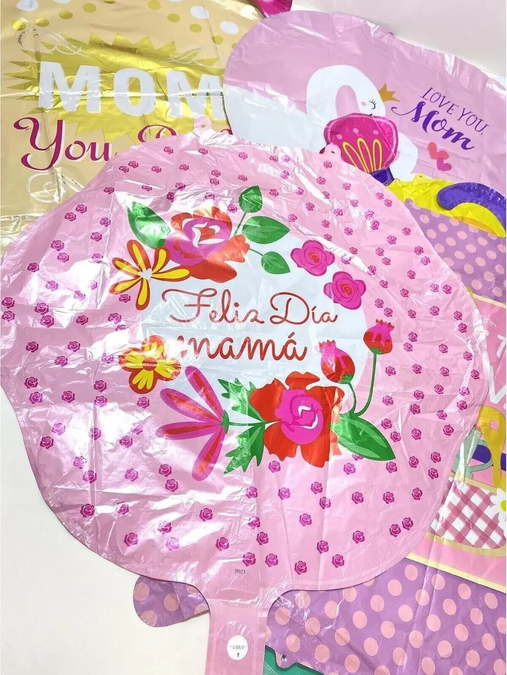 Happy Mothers Day Foil Balloons 7pc Set Heart Star Flower Decor New Celebration